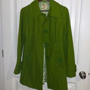 Tulle Pea Green Pea Coat
